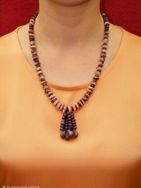 Natural Spiny Oyster Shell with Traditional Jocla Necklace